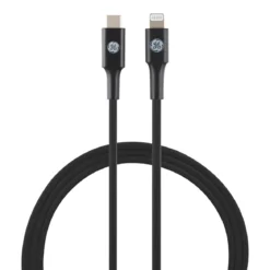 GE 6ft. USB-C to Lightning Charging Cable, Black