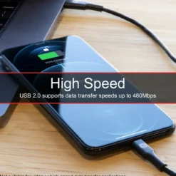 GE 6ft. USB-C to Lightning Charging Cable, Black