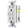 GE GFCI Receptacle with LED Indicator, White