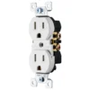 GE Grounding Duplex Receptacle, White