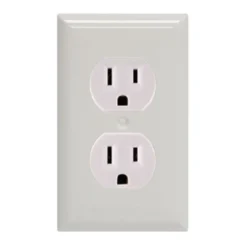 GE Grounding Duplex Receptacle, White