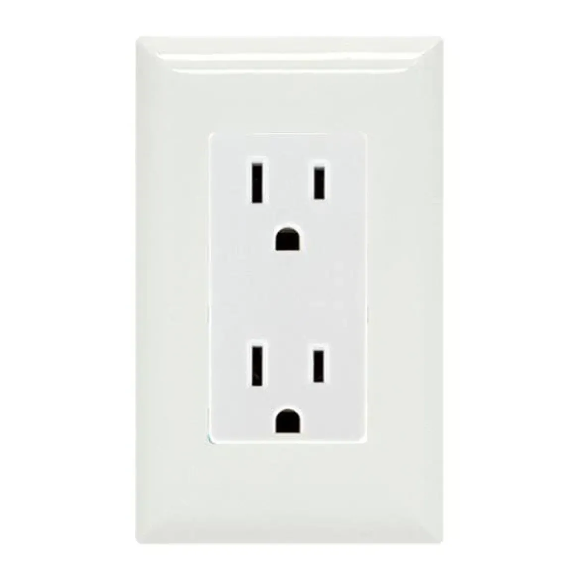 GE Grounding Duplex Receptacle, White