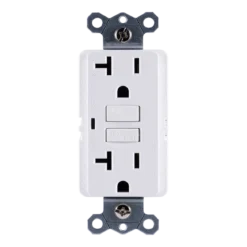 GE Grounding GFCI Receptacle with LED Indicator, White
