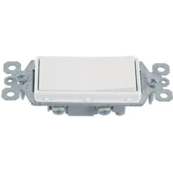 GE Grounding Paddle Rocker Switch, White