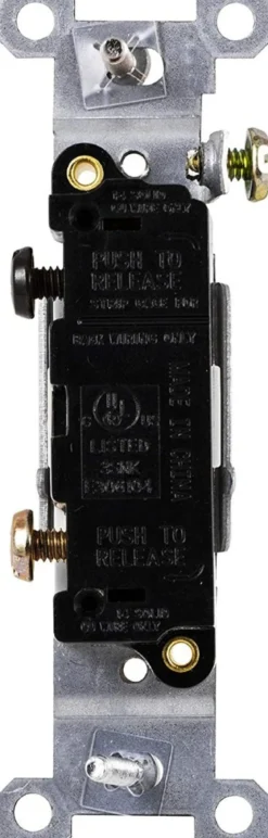 GE Grounding Toggle Switch, White, 5 Pack
