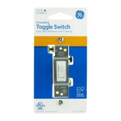 GE Grounding Toggle Switch, White