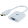 GE HDMI to VGA Adapter, White
