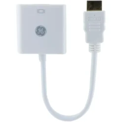 GE HDMI to VGA Adapter, White