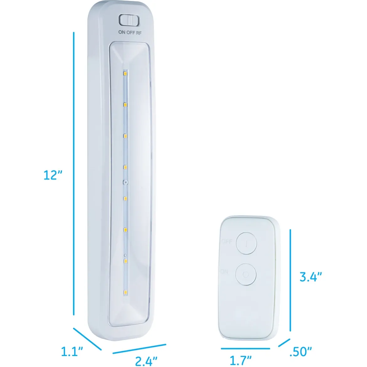GE 12in. Battery Operated LED Light Bar with Remote, White