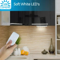 GE 12in. Battery Operated LED Light Bar with Remote, White