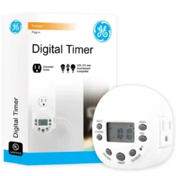GE Indoor Plug-In 7-Day Digital Timer, White