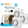 GE Indoor Plug-In 24-Hour Mechanical Timer, 3 Pack, White