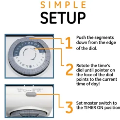 GE Indoor Plug-In 24-Hour Mechanical Timer, White