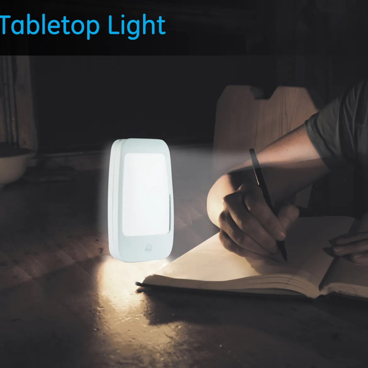GE 4-in-1 Rechargeable Power Failure Light Sensing LED Night Light, White