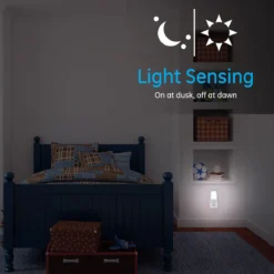 GE 4-in-1 Rechargeable Power Failure Light Sensing LED Night Light, White