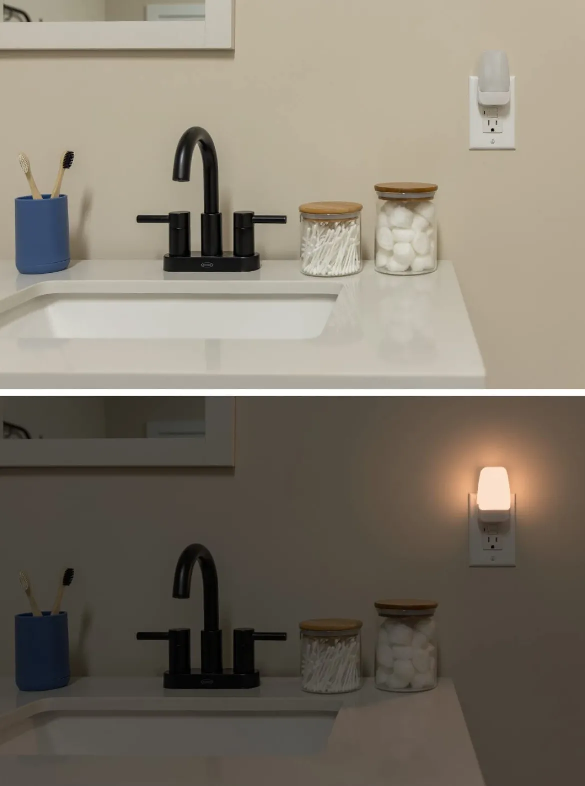 GE LED Light Sensing Night Light, 2 Pack, Amber