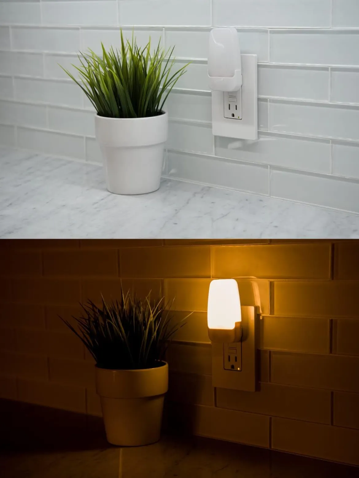 GE LED Light Sensing Night Light, 2 Pack, Amber