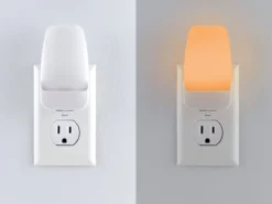 GE LED Light Sensing Night Light, 2 Pack, Amber