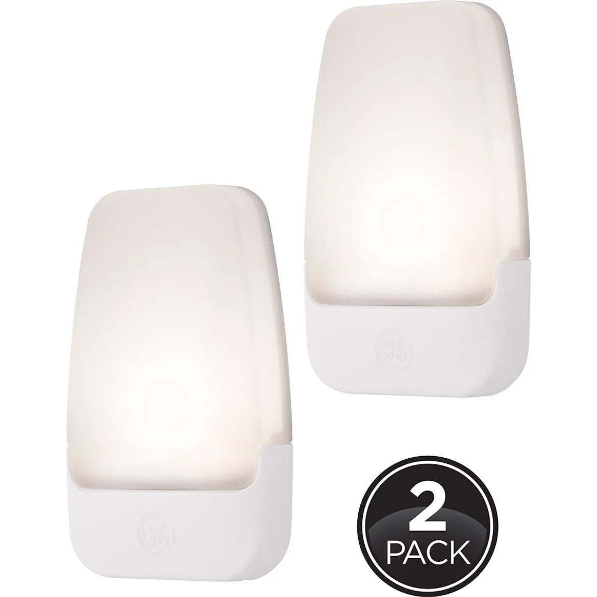 GE Light Sensing LED Night Light, 2 Pack, White