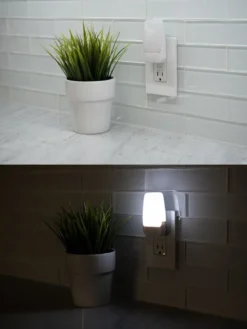GE Light Sensing LED Night Light, 2 Pack, White