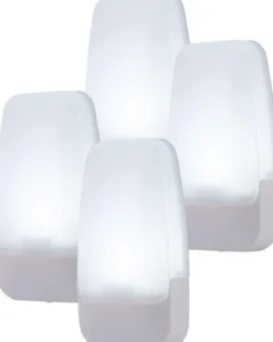 GE Light Sensing LED Night Light, 4 Pack, White