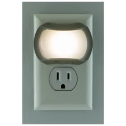 GE Light Sensing LED Night Light, Brushed Nickel