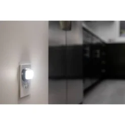 GE Light Sensing LED Night Light, Brushed Nickel