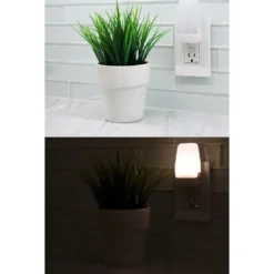 GE Light Sensing LED Night Light, White