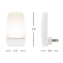 GE Light Sensing LED Night Light, 4 Pack, White