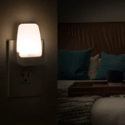GE Light Sensing LED Night Light, 4 Pack, White