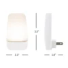GE Light Sensing LED Night Light, White, 8 Pack