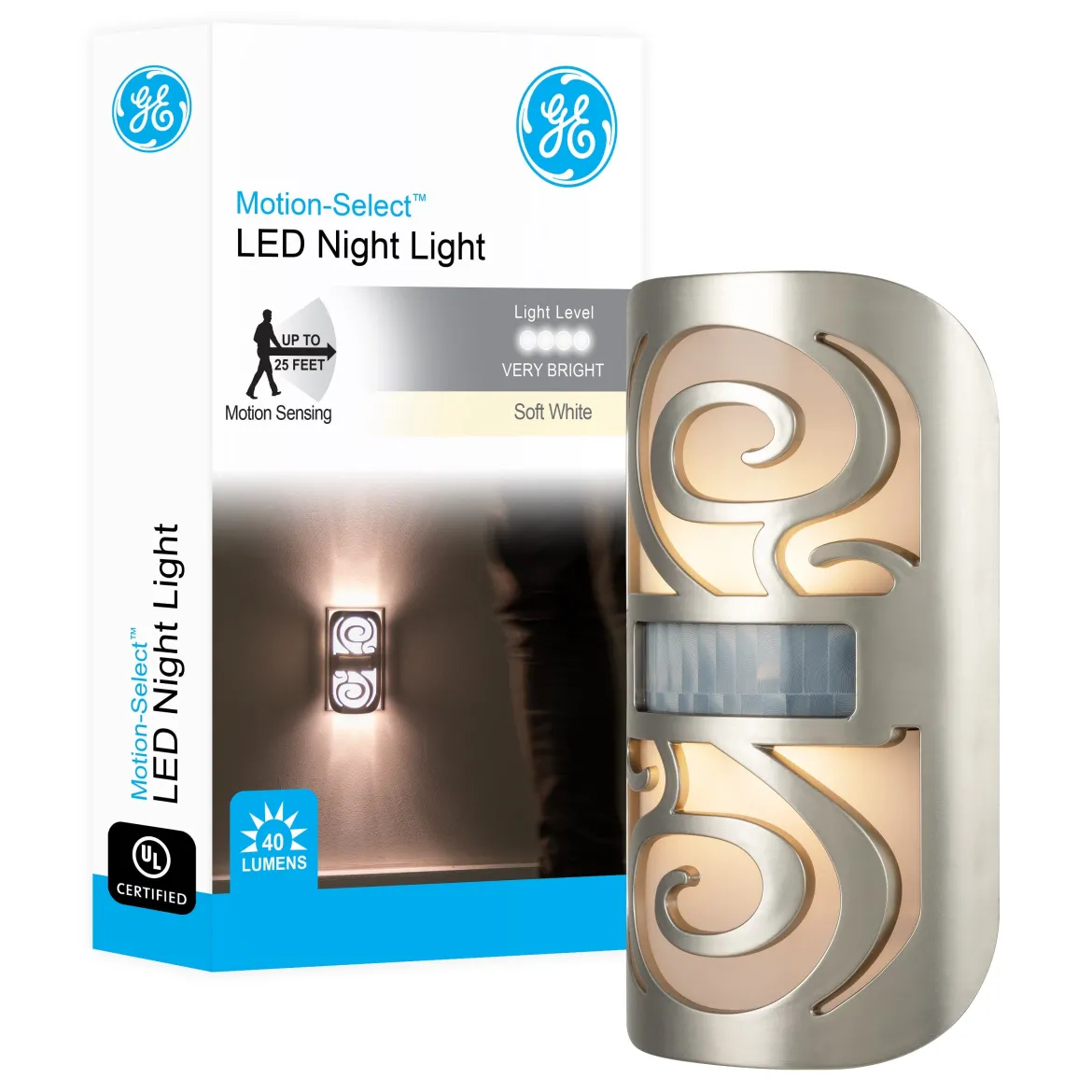 GE Motion-Select LED Night Light, Oil-Rubbed Bronze