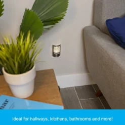 GE Motion Sensing Dimmable LED Night Light, Brushed Nickel