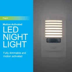 GE Motion Sensing Dimmable LED Night Light, White