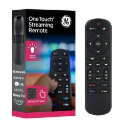 GE OneTouch Replacement Remote Control, Backlit, Black