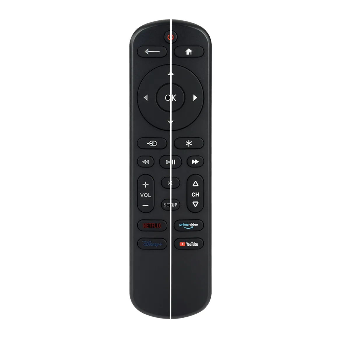 GE OneTouch Replacement Remote Control, Backlit, Black
