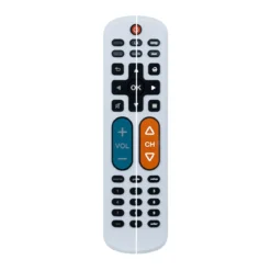 GE OneTouch Streaming Replacement Remote Control, Backlit With Big Button, White