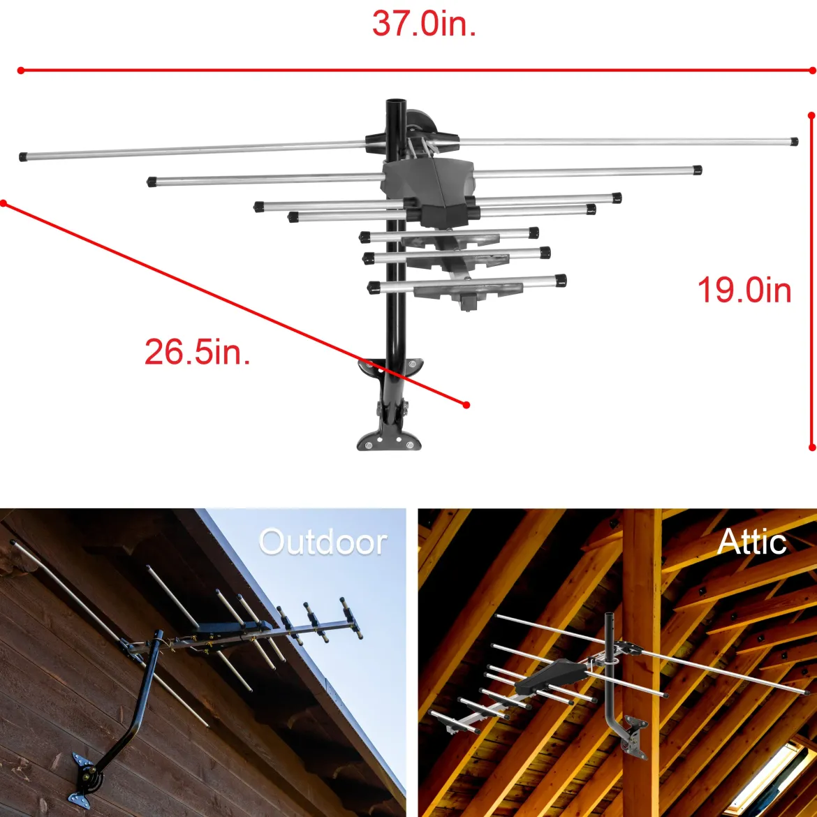 GE Outdoor Yagi HD Antenna