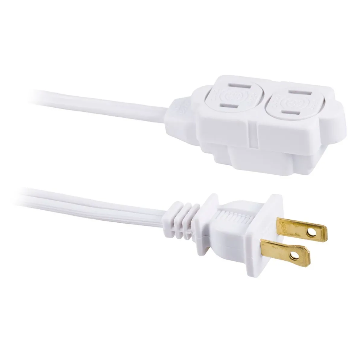 GE 3-Outlet 6ft. Extension Cord with Twist-to-Close Safety Outlets, White