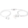 GE 3-Outlet 6ft. Polarized Dual Split Extension Cord, White