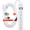GE 6-Outlet 12ft. Power Strip, White
