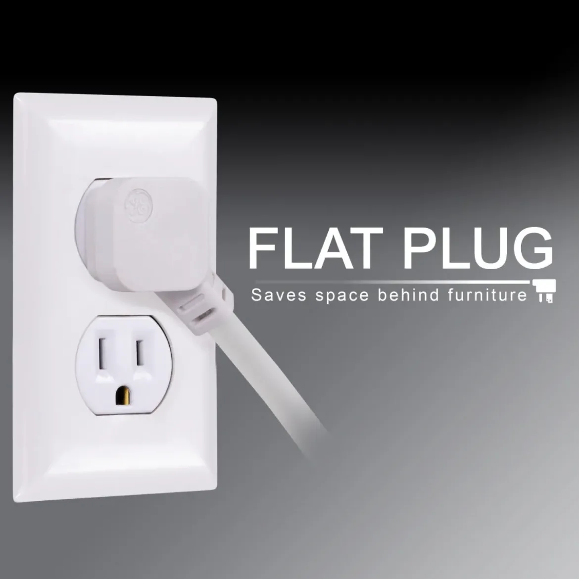 GE 6-Outlet 20ft. Surge Protector, White