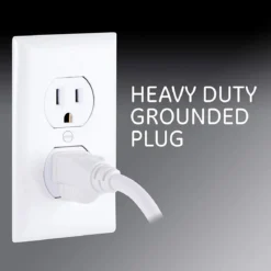 GE 6-Outlet 3ft. Surge Protector with Twist-to-Close Safety Covers, White