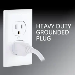 GE 6-Outlet 3ft. Surge Protector with Twist-to-Close Safety Covers, White