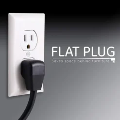 GE 12-Outlet 8ft. Surge Protector with 2-USB Tether, Black
