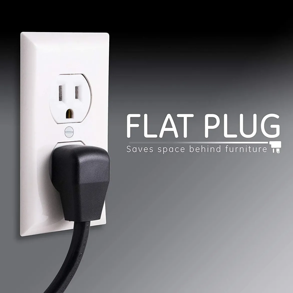 GE 12-Outlet 8ft. Surge Protector with 2-USB Tether, Black