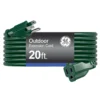 GE 1-Outlet Grounded Extension Cord, Outdoor, 20ft., 16AWG, Green