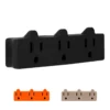 GE 3-Outlet Grounded Tap Adapter, Black