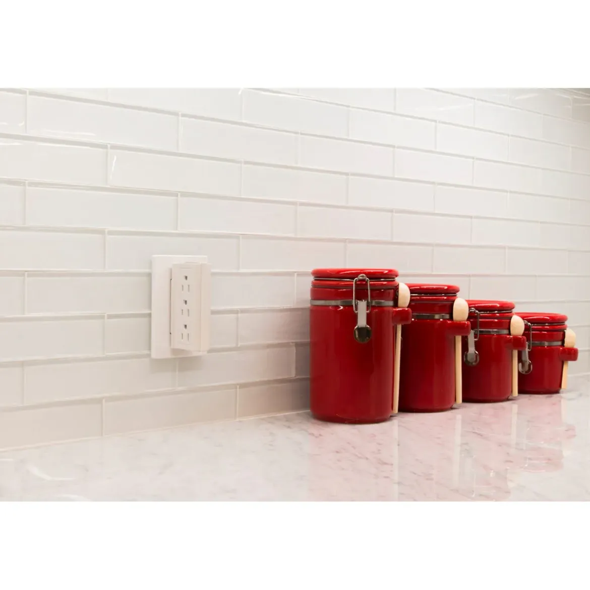 GE 6-Outlet Side-Access Wall Tap, White