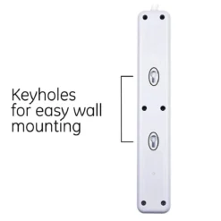 GE 4-Outlet 2-USB 3ft. Surge Protector, White